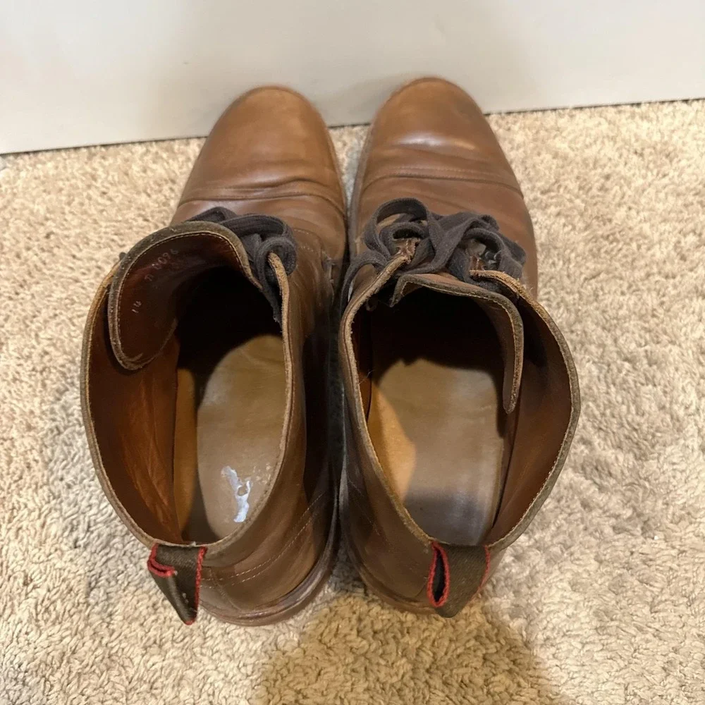 Allen Edmonds Patton Chukka Boots Mens Size 14 Brown Leather Waterproof Sole